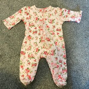Nordstrom Little me footed onesie with headband